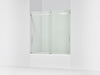KOHLER K-706002-L Levity Sliding bath door, 59-3/4" H x 56-5/8 - 59-5/8" W, with 1/4" thick Crystal Clear glass, bright...