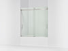 KOHLER K-706002-L Levity Sliding bath door, 59-3/4" H x 56-5/8 - 59-5/8" W, with 1/4" thick Crystal Clear glass, matte nickel