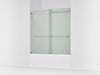KOHLER K-706004-D3 Levity Sliding bath door, 62" H x 56-5/8 - 59-5/8" W, with 1/4" thick Frosted glass