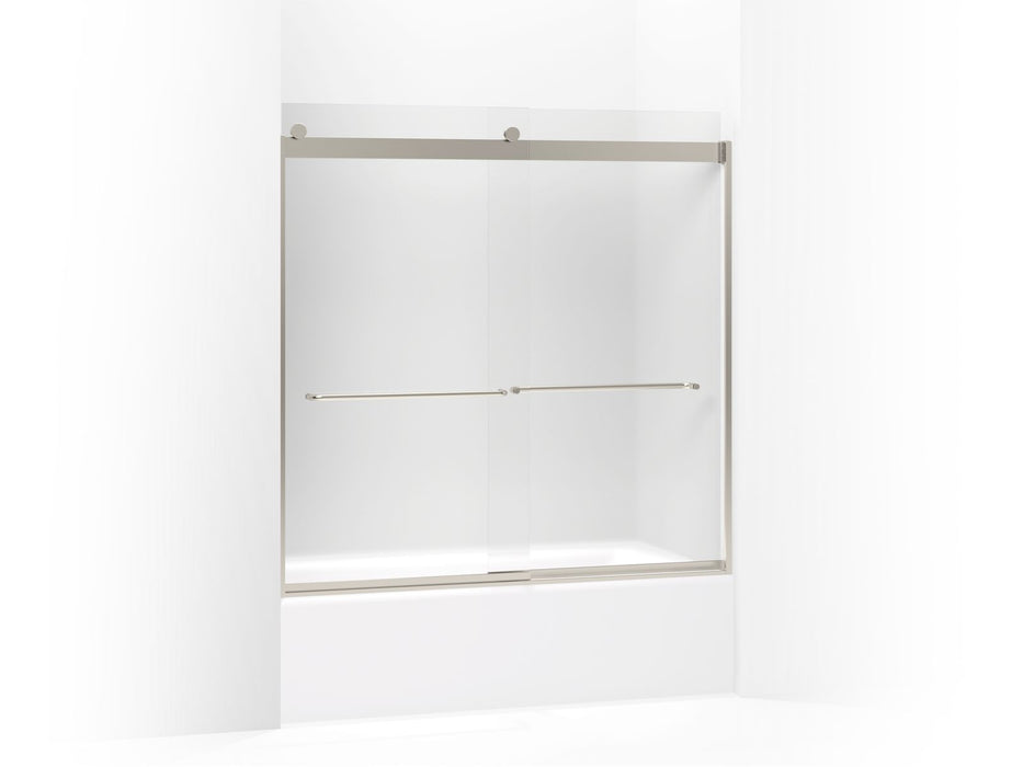 KOHLER K-706006-D3 Levity Sliding bath door, 59-3/4" H x 56-5/8 - 59-5/8" W, with 1/4" thick Frosted glass