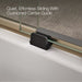 KOHLER K-706006-L Levity Sliding bath door, 59-3/4" H x 56-5/8 - 59-5/8" W, with 1/4" thick Crystal Clear glass, anodized...