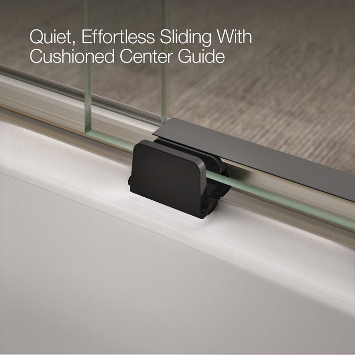 KOHLER K-706006-L Levity Sliding bath door, 59-3/4" H x 56-5/8 - 59-5/8" W, with 1/4" thick Crystal Clear glass, matte...