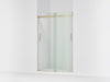 KOHLER K-706008-L Levity Sliding shower door, 74" H x 43-5/8 - 47-5/8" W, with 1/4" thick Crystal Clear glass, anodized...