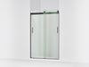 KOHLER K-706008-L Levity Sliding shower door, 74" H x 43-5/8 - 47-5/8" W, with 1/4" thick Crystal Clear glass, matte black