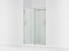 KOHLER K-706008-L Levity Sliding shower door, 74" H x 43-5/8 - 47-5/8" W, with 1/4" thick Crystal Clear glass, matte nickel