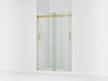 KOHLER K-706008-L Levity Sliding shower door, 74" H x 43-5/8 - 47-5/8" W, with 1/4" thick Crystal Clear glass, vibrant...