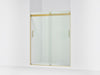 KOHLER K-706009-L Levity Sliding shower door, 74" H x 56-5/8 - 59-5/8" W, with 1/4" thick Crystal Clear glass