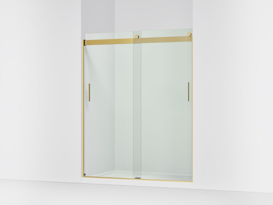 KOHLER K-706009-L Levity Sliding shower door, 74" H x 56-5/8 - 59-5/8" W, with 1/4" thick Crystal Clear glass