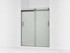 KOHLER K-706009-D3 Levity Sliding shower door, 74" H x 56-5/8 - 59-5/8" W, with 1/4" thick Frosted glass and blade...