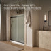 KOHLER K-706009-D3 Levity Sliding shower door, 74" H x 56-5/8 - 59-5/8" W, with 1/4" thick Frosted glass and blade...