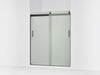 KOHLER K-706009-D3 Levity Sliding shower door, 74" H x 56-5/8 - 59-5/8" W, with 1/4" thick Frosted glass and blade...