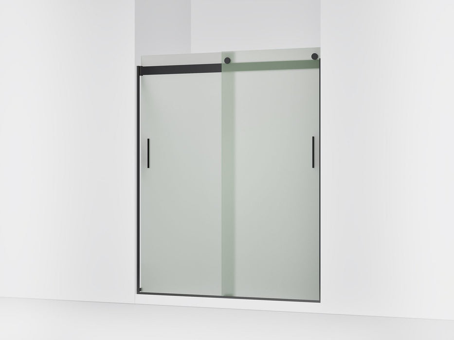 KOHLER K-706009-D3 Levity Sliding shower door, 74" H x 56-5/8 - 59-5/8" W, with 1/4" thick Frosted glass and blade...