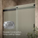 KOHLER K-706009-D3 Levity Sliding shower door, 74" H x 56-5/8 - 59-5/8" W, with 1/4" thick Frosted glass and blade...