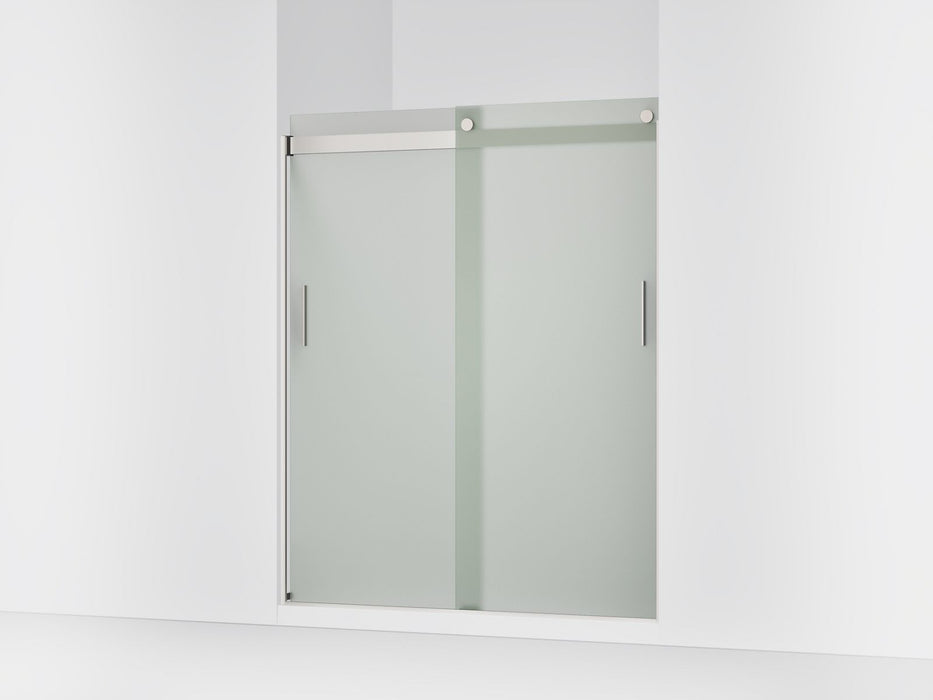 KOHLER K-706009-D3 Levity Sliding shower door, 74" H x 56-5/8 - 59-5/8" W, with 1/4" thick Frosted glass and blade...