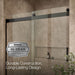 KOHLER K-706009-L Levity Sliding shower door, 74" H x 56-5/8 - 59-5/8" W, with 1/4" thick Crystal Clear glass, matte...