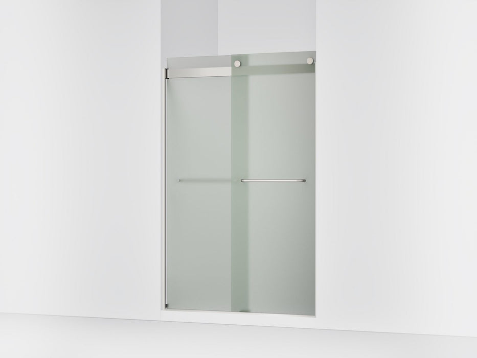 KOHLER K-706014-D3 Levity Sliding shower door, 74" H x 44-5/8 - 47-5/8" W, with 1/4" thick Frosted glass