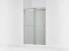 KOHLER K-706014-D3 Levity Sliding shower door, 74" H x 44-5/8 - 47-5/8" W, with 1/4" thick Frosted glass, matte nickel
