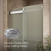 KOHLER K-706014-D3 Levity Sliding shower door, 74" H x 44-5/8 - 47-5/8" W, with 1/4" thick Frosted glass, matte nickel -...