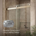 KOHLER K-706014-L Levity Sliding shower door, 74" H x 44-5/8 - 47-5/8" W, with 1/4" thick Crystal Clear glass, anodized...
