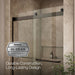 KOHLER K-706014-L Levity Sliding shower door, 74" H x 44-5/8 - 47-5/8" W, with 1/4" thick Crystal Clear glass, anodized...
