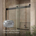 KOHLER K-706014-L Levity Sliding shower door, 74" H x 44-5/8 - 47-5/8" W, with 1/4" thick Crystal Clear glass, matte...