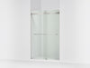 KOHLER K-706014-L Levity Sliding shower door, 74" H x 44-5/8 - 47-5/8" W, with 1/4" thick Crystal Clear glass, matte nickel