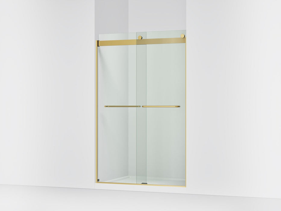 KOHLER K-706014-L Levity Sliding shower door, 74" H x 44-5/8 - 47-5/8" W, with 1/4" thick Crystal Clear glass, vibrant...