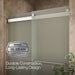 KOHLER K-706015-D3 Levity Sliding shower door, 74" H x 56-5/8 - 59-5/8" W, with 1/4" thick Frosted glass, bright silver -...