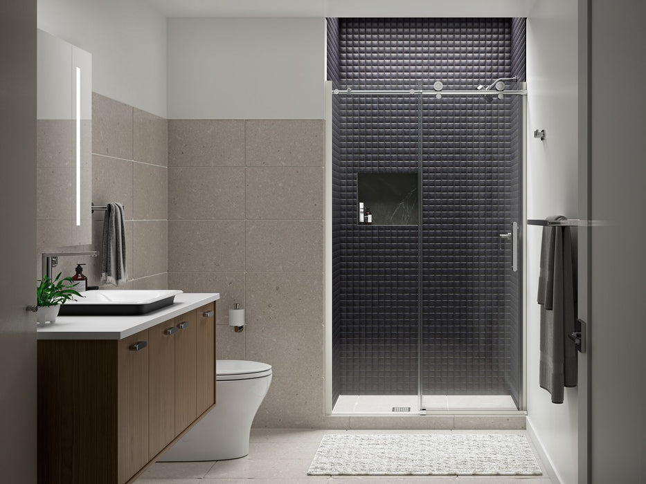 KOHLER K-706080-L Composed Sliding shower door, 78" H x 44-5/8 - 47-7/8" W, with 3/8" thick Crystal Clear glass