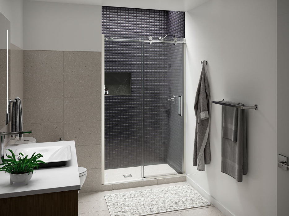 KOHLER K-706080-L Composed Sliding shower door, 78" H x 44-5/8 - 47-7/8" W, with 3/8" thick Crystal Clear glass