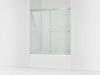 KOHLER K-707002-L Revel 62" H sliding bath door with 5/16"-thick glass, anodized brushed nickel