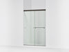 KOHLER K-707100-L Revel Sliding shower door, 70" H x 44-5/8 - 47-5/8" W, with 1/4" thick Crystal Clear glass
