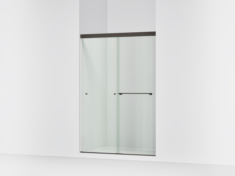 KOHLER K-707100-L Revel Sliding shower door, 70" H x 44-5/8 - 47-5/8" W, with 1/4" thick Crystal Clear glass, anodized...