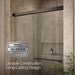 KOHLER K-707101-L Revel Sliding shower door, 70" H x 44-5/8 - 47-5/8" W, with 5/16" thick Crystal Clear glass, anodized...