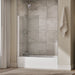 KOHLER K-707105-L Aerie Bath screen, 56-15/16" x 32" W with 1/4" thick Crystal Clear glass and square corner