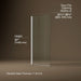 KOHLER K-707105-L Aerie Bath screen, 56-15/16" x 32" W with 1/4" thick Crystal Clear glass and square corner