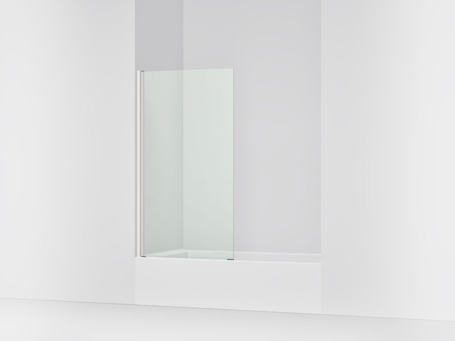 Kohler Aerie Bath screen, 56-15/16" x 32" W with 1/4" thick Crystal Clear glass and square corner