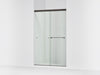KOHLER K-707106-L Revel Sliding shower door, 76" H x 44-5/8 - 47-5/8" W, with 5/16" thick Crystal Clear glass