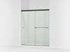 KOHLER K-707200-L Revel Sliding shower door, 70" H x 56-5/8 - 59-5/8" W, with 1/4" thick Crystal Clear glass