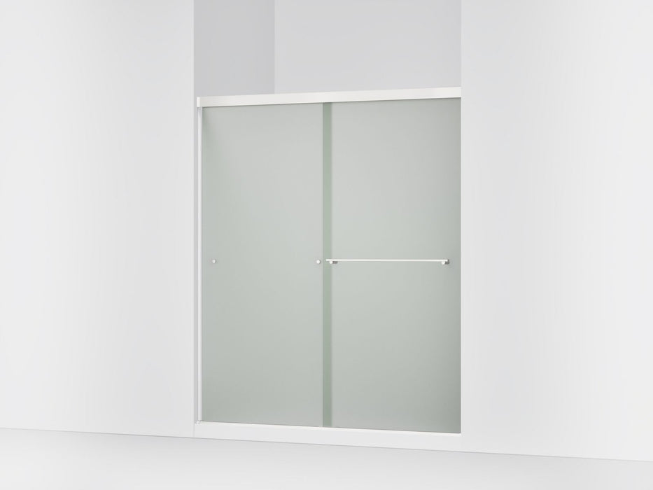 KOHLER K-707200-D3 Revel Sliding shower door, 70" H x 56-5/8 - 59-5/8" W, with 1/4" thick Frosted glass, bright polished...