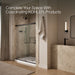 Kohler Revel Sliding shower door, 70" H x 56-5/8 - 59-5/8" W, with 5/16" thick Crystal Clear glass
