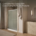 Kohler Revel Sliding shower door, 76" H x 56-5/8 - 59-5/8" W, with 5/16" thick Frosted glass