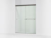 KOHLER K-707206-L Revel 76" H sliding shower door with 5/16"-thick glass, anodized dark bronze