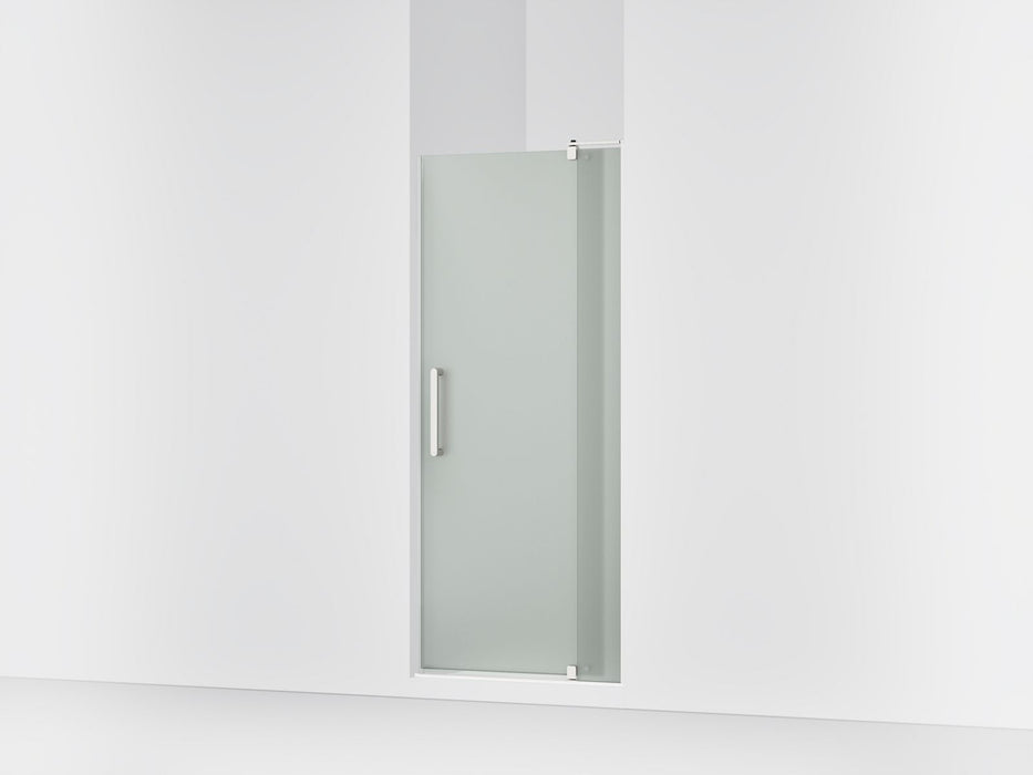 KOHLER K-707500-D3 Revel Pivot shower door, 70" H x 27-5/16 - 31-1/8" W, with 1/4" thick Frosted glass, bright polished...