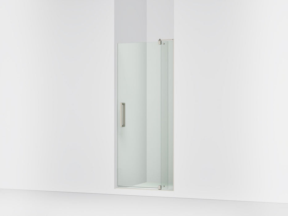 KOHLER K-707510-L Revel Pivot shower door, 70" H x 31-1/8 - 36" W, with 1/4" thick Crystal Clear glass, anodized brushed...