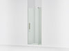 KOHLER K-707516-L Revel Pivot shower door, 74" H x 31-1/8 - 36" W, with 5/16" thick Crystal Clear glass, anodized brushed...