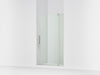 KOHLER K-707531-L Revel Pivot shower door, 70" H x 35-1/8 - 40" W, with 5/16" thick Crystal Clear glass, anodized brushed...