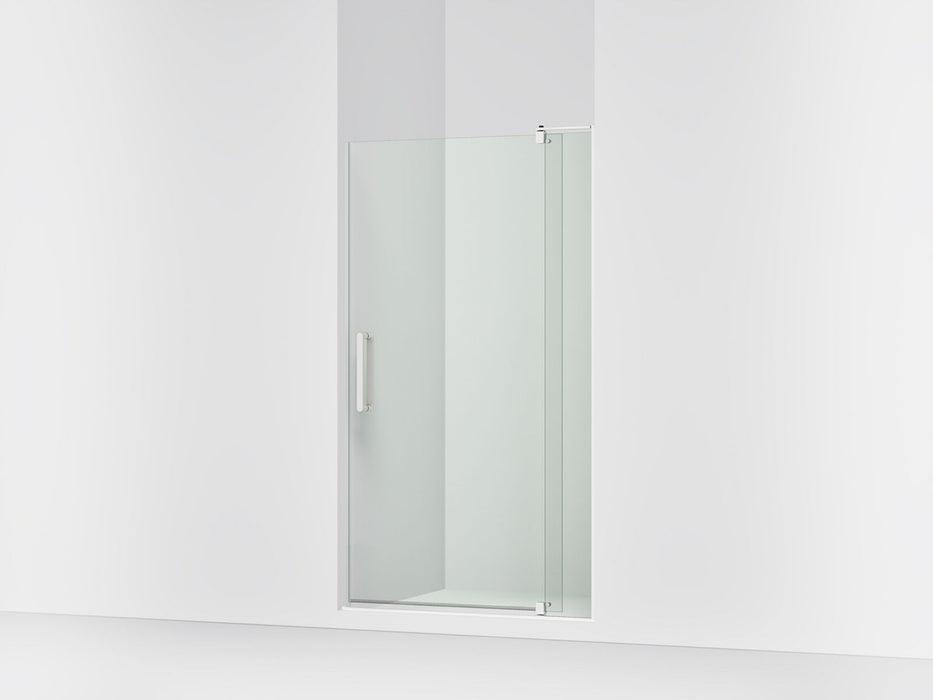 KOHLER K-707541-L Revel Pivot shower door, 70" H x 39-1/8 - 44" W, with 5/16" thick Crystal Clear glass, bright polished...