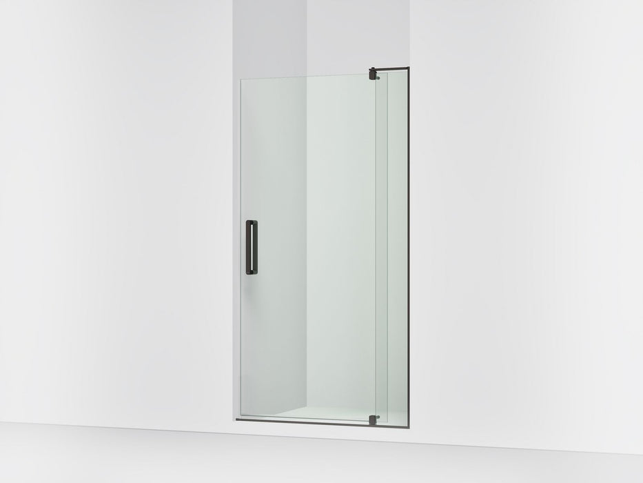 KOHLER K-707546-L Revel Pivot shower door, 74" H x 39-1/8 - 44" W, with 5/16" thick Crystal Clear glass