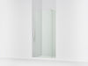 KOHLER K-707546-L Revel Pivot shower door, 74" H x 39-1/8 - 44" W, with 5/16" thick Crystal Clear glass, bright polished...